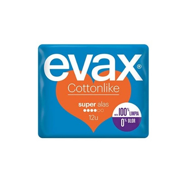 Compresa Evax Cottonlike Super Alas 12 Unidades