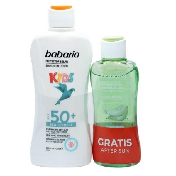 Babaria Protección Solar Infantil 50spf 200ml + Bálsamo after sun 50ml.