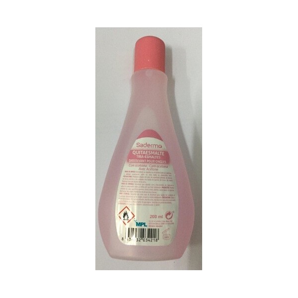 Quitaesmalte Sadermo Acetona, 200 ML.