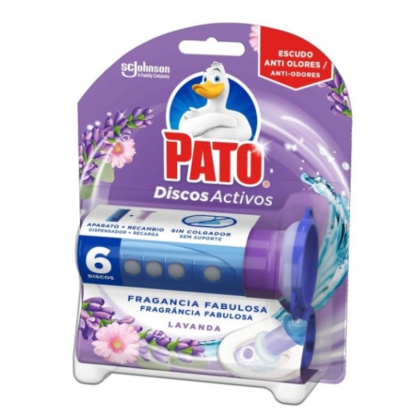 WC Pato discos activos lavanda aplicador + recambios 36ml anti-olor