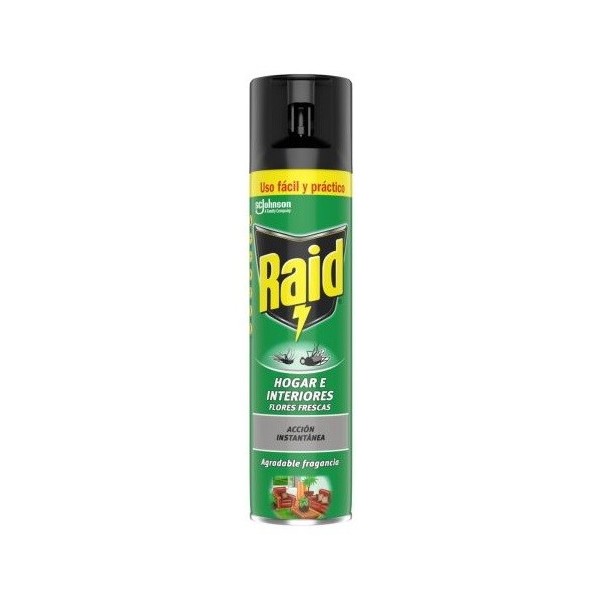 Insecticida Raid hogar e interiores flores frescas 400ml