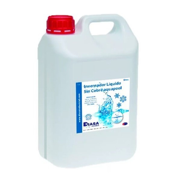 Invernador líquido sin cobre Aquapool, contiene 5 litros piscinas