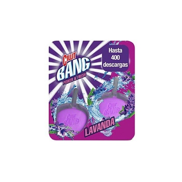 Ambientador WC Cillit Bang lavanda colgador duplo block