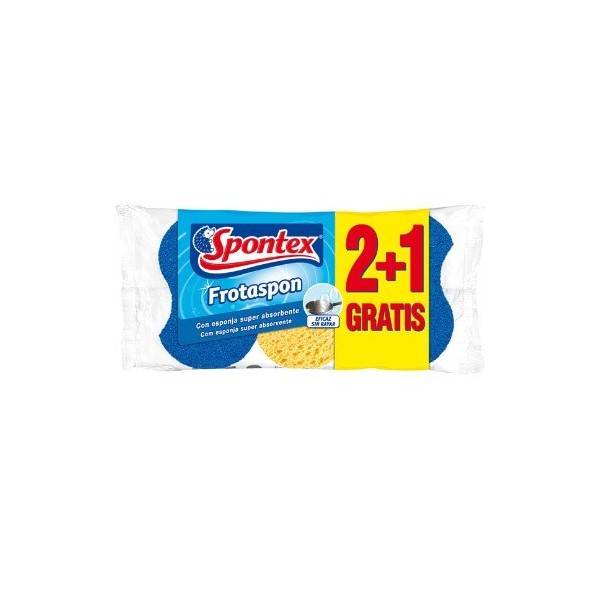 Estropajo Spontex Frotaspon no raya 2 unidades+ 1 gratis