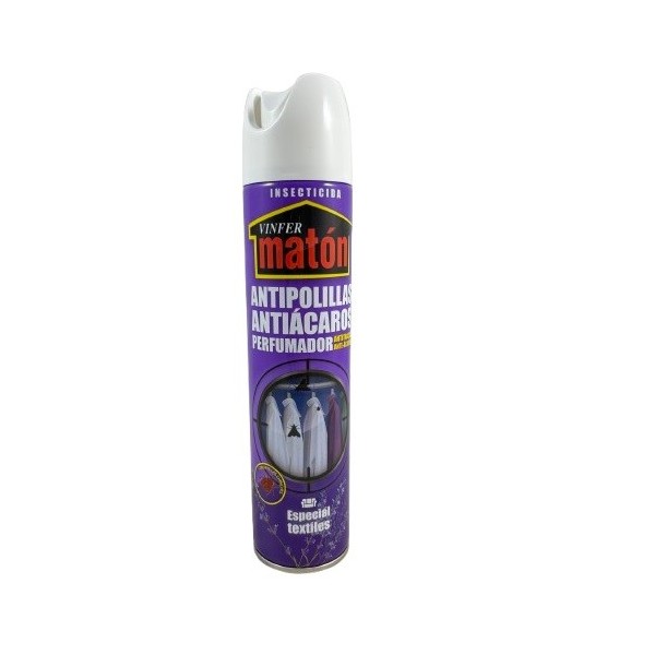 Insecticida Matón Vinfer antipolillas y antiácaros perfumador 300ml.