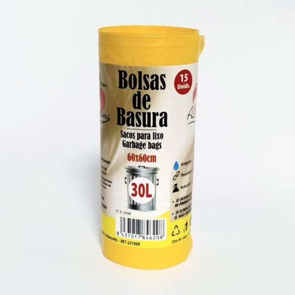 Bolsa basura amarilla AliMama 60x60cm 110galga 15 unidades - CAJA 40